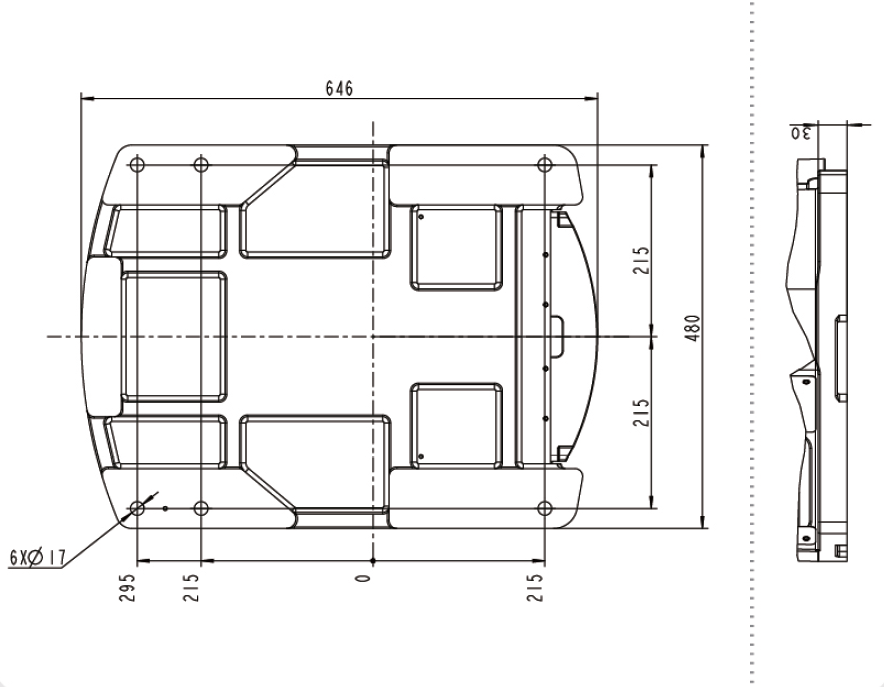 QJR6-2700P Endüstriyel Robot Kol Taban Montaj Boyutu Çizimi