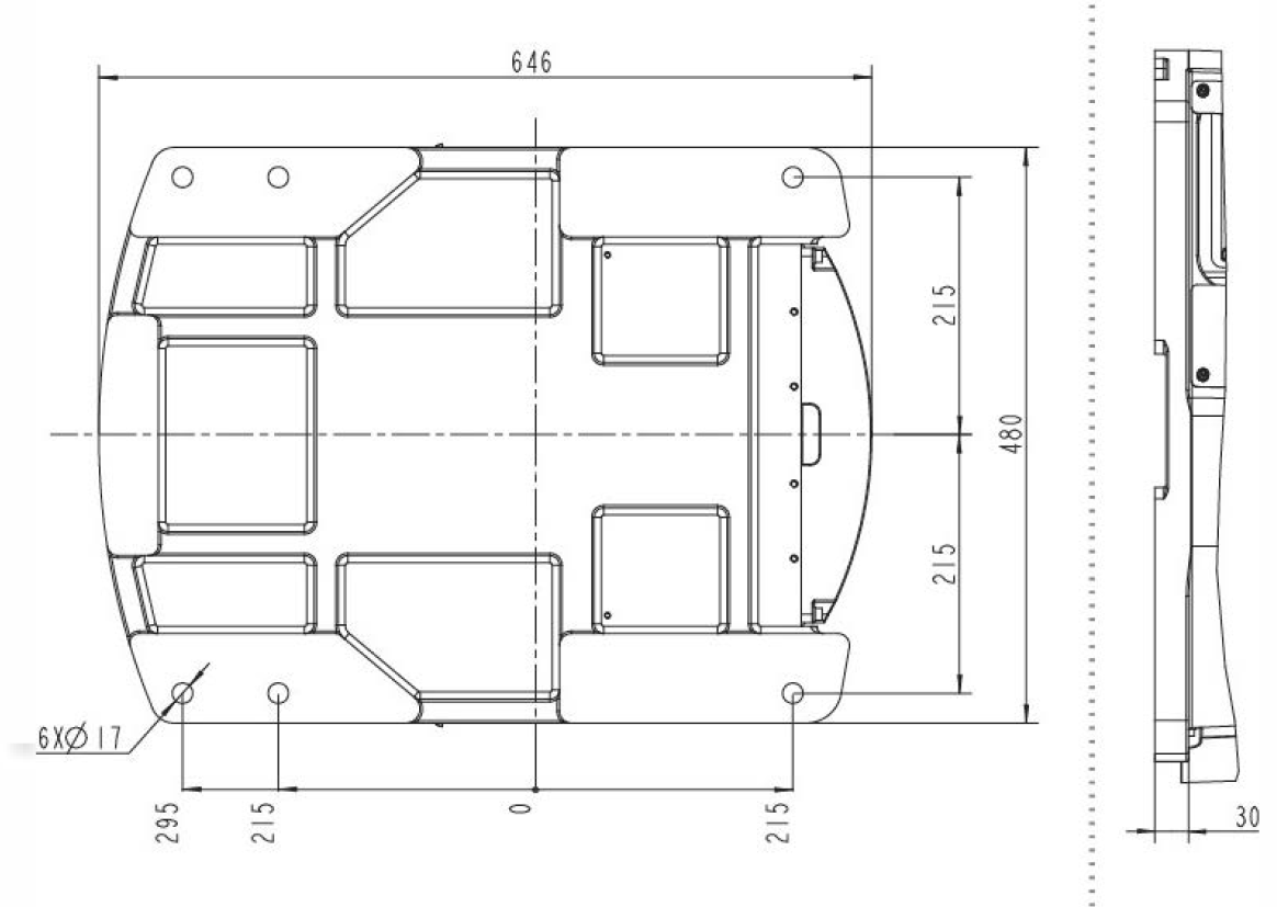 QJRP10-1 Endüstriyel Robot Kol Taban Montaj Boyutu Çizimi